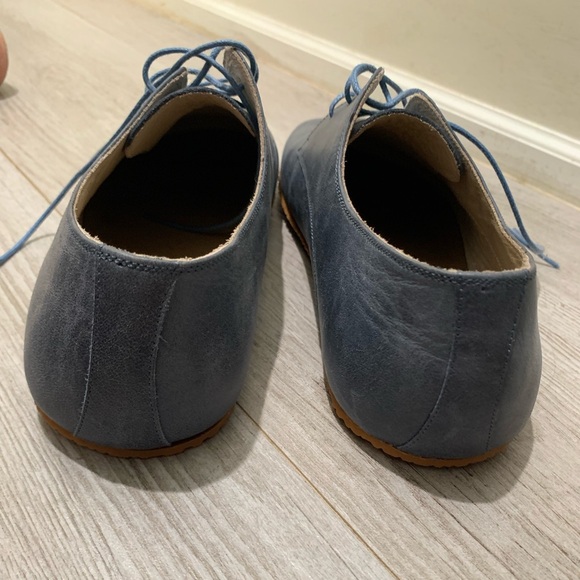 Blue leather zero drop shoes - Picture 4 of 6